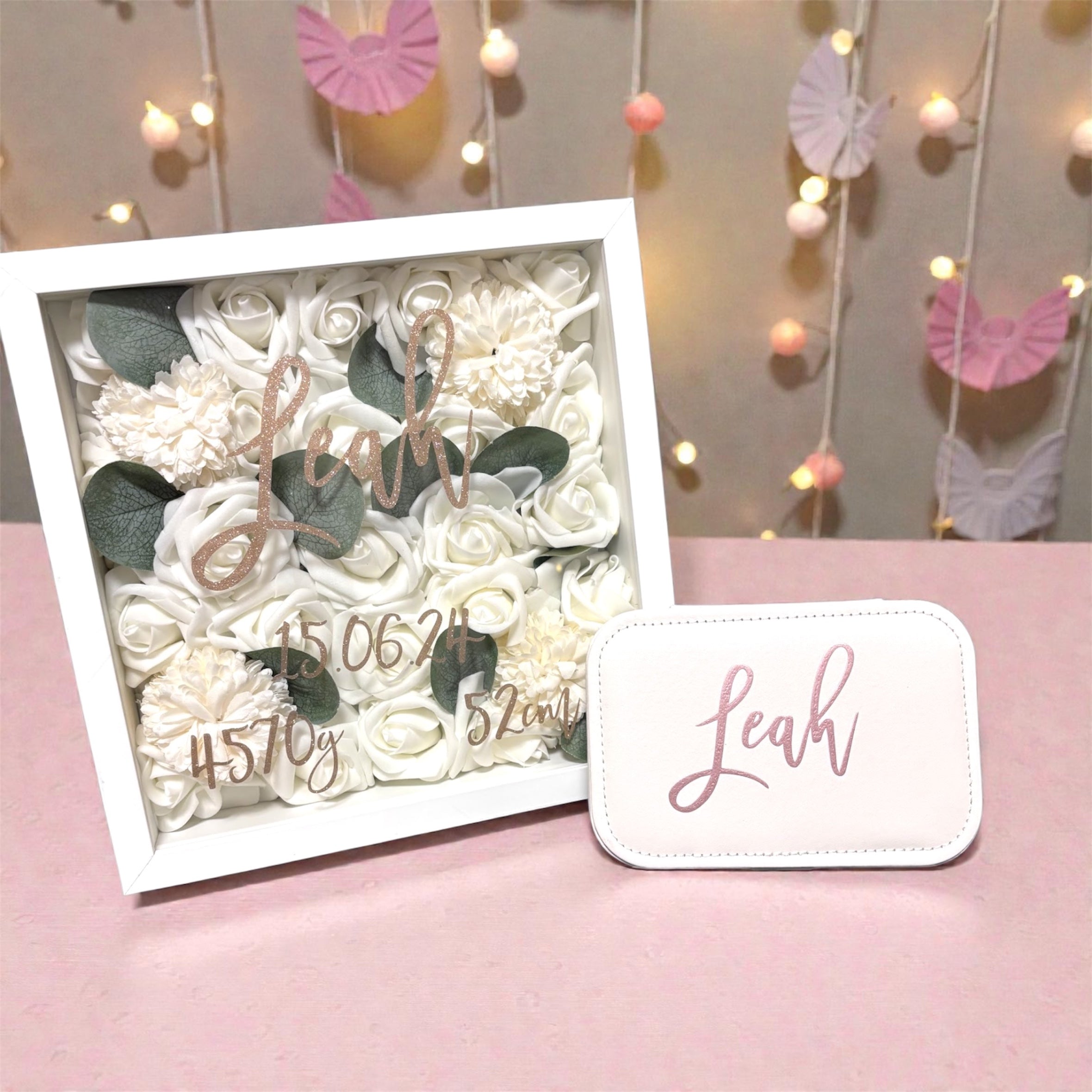 Fødselstavle & smykkeskrin