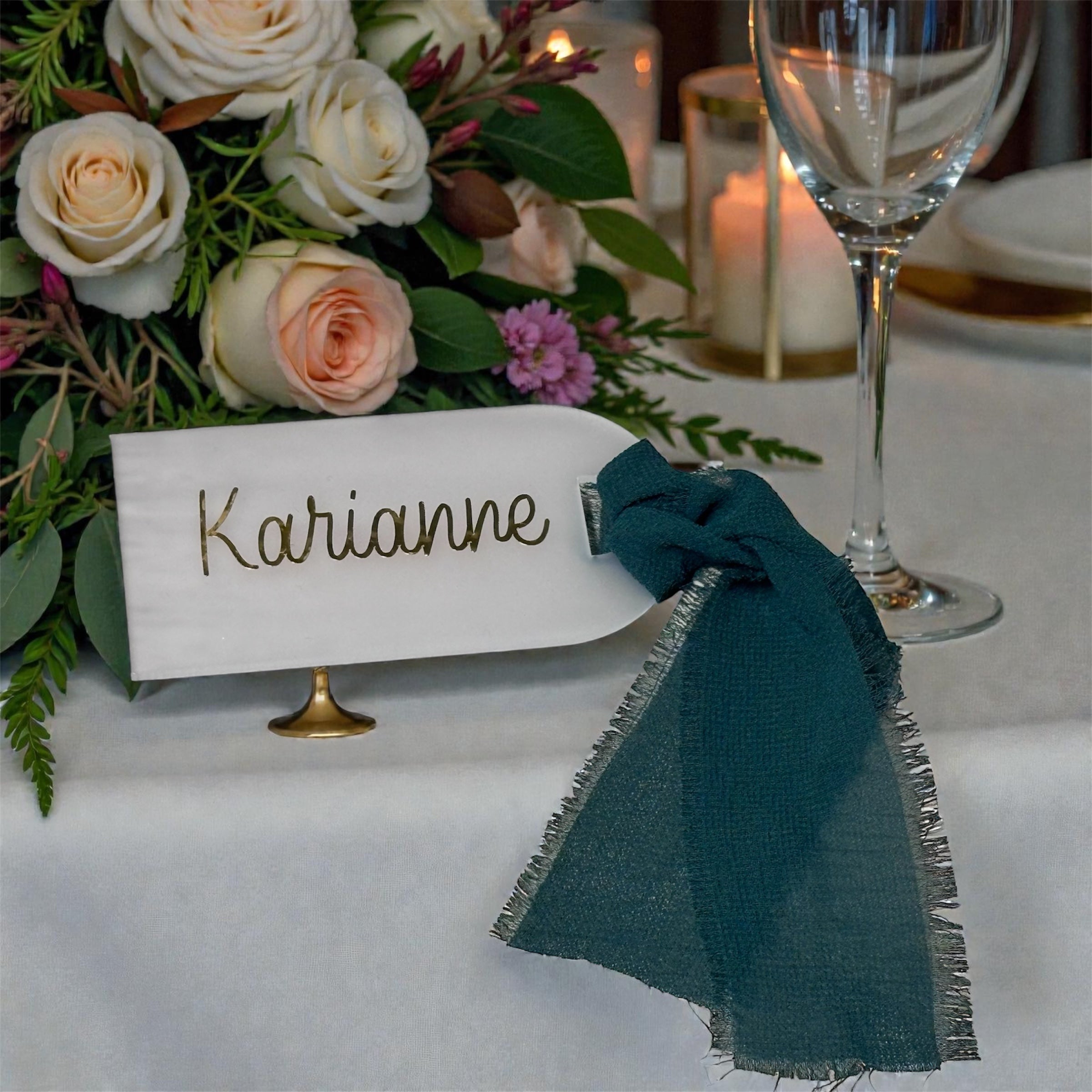 Bordkort i frosta akryl